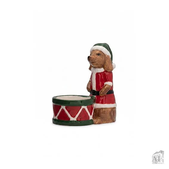 Det Gamle Apotek Tealight svícen červený 10 cm