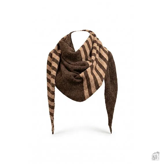 Det Gamle Apotek Scarf šála hnědá 90 cm polyester
