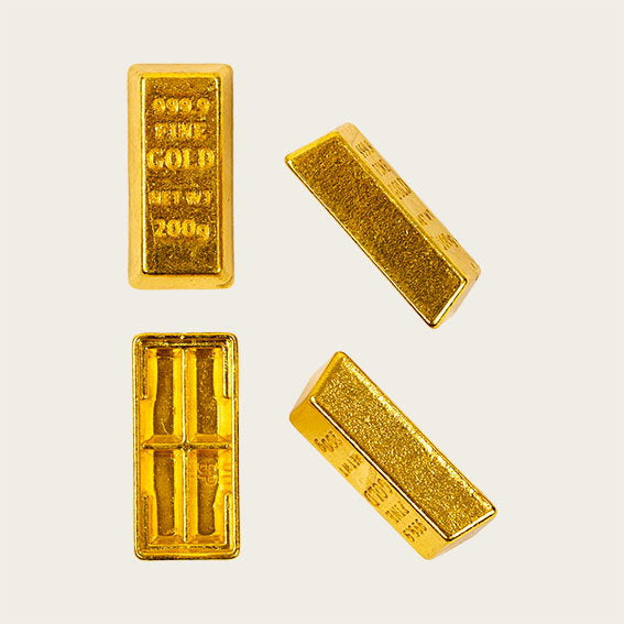 Det Gamle Apotek Gold for Gnomes doplněk zlatý kov 4 cm