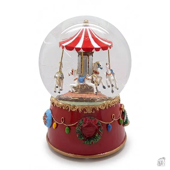 Det Gamle Apotek Snow globe sněžítko 16 cm červené