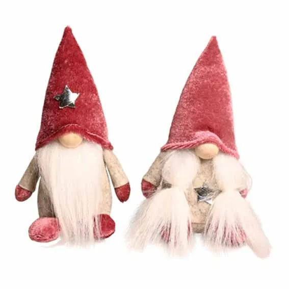 Det Gamle Apotek Gnome skřítek 14 cm starorůžový