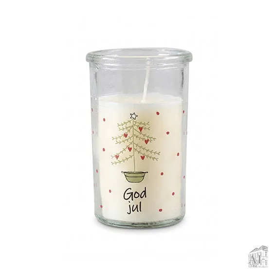 Det Gamle Apotek Candle in glass svíčka ve skle bílá 10 cm