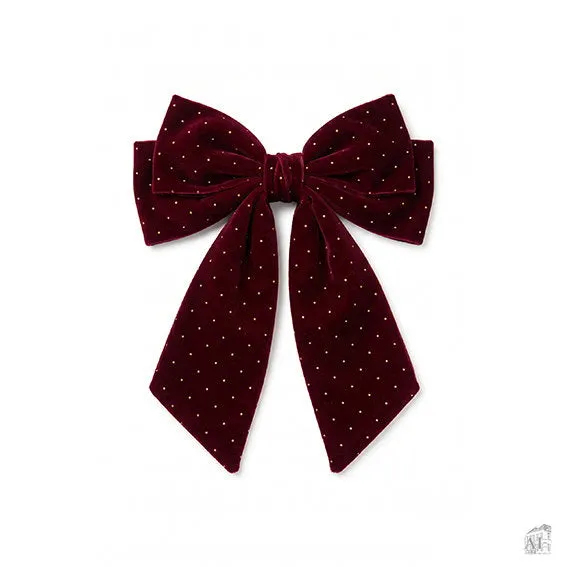 Det Gamle Apotek Bow červená vánoční mašle 28 cm
