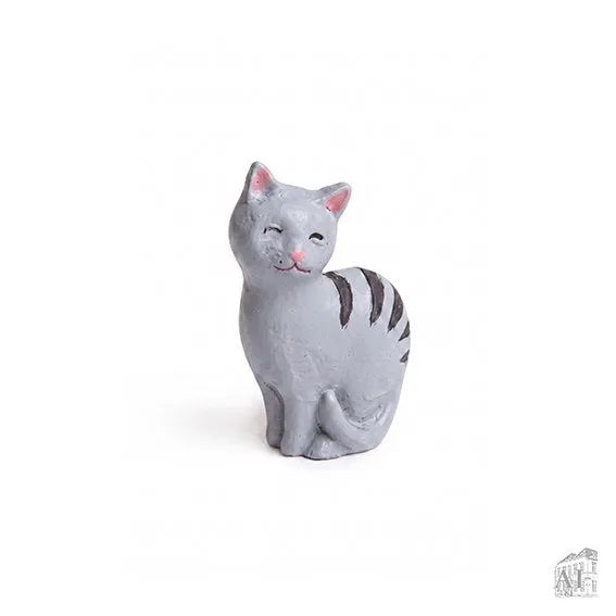 Det Gamle Apotek Cat for gnomes kočka šedá 5 cm