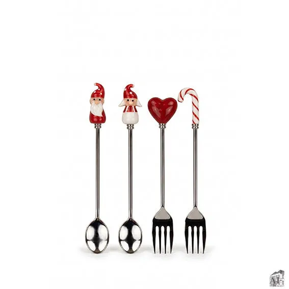 Det Gamle Apotek Cutlery ozdoba příbor zinek 11,5 cm 4 ks