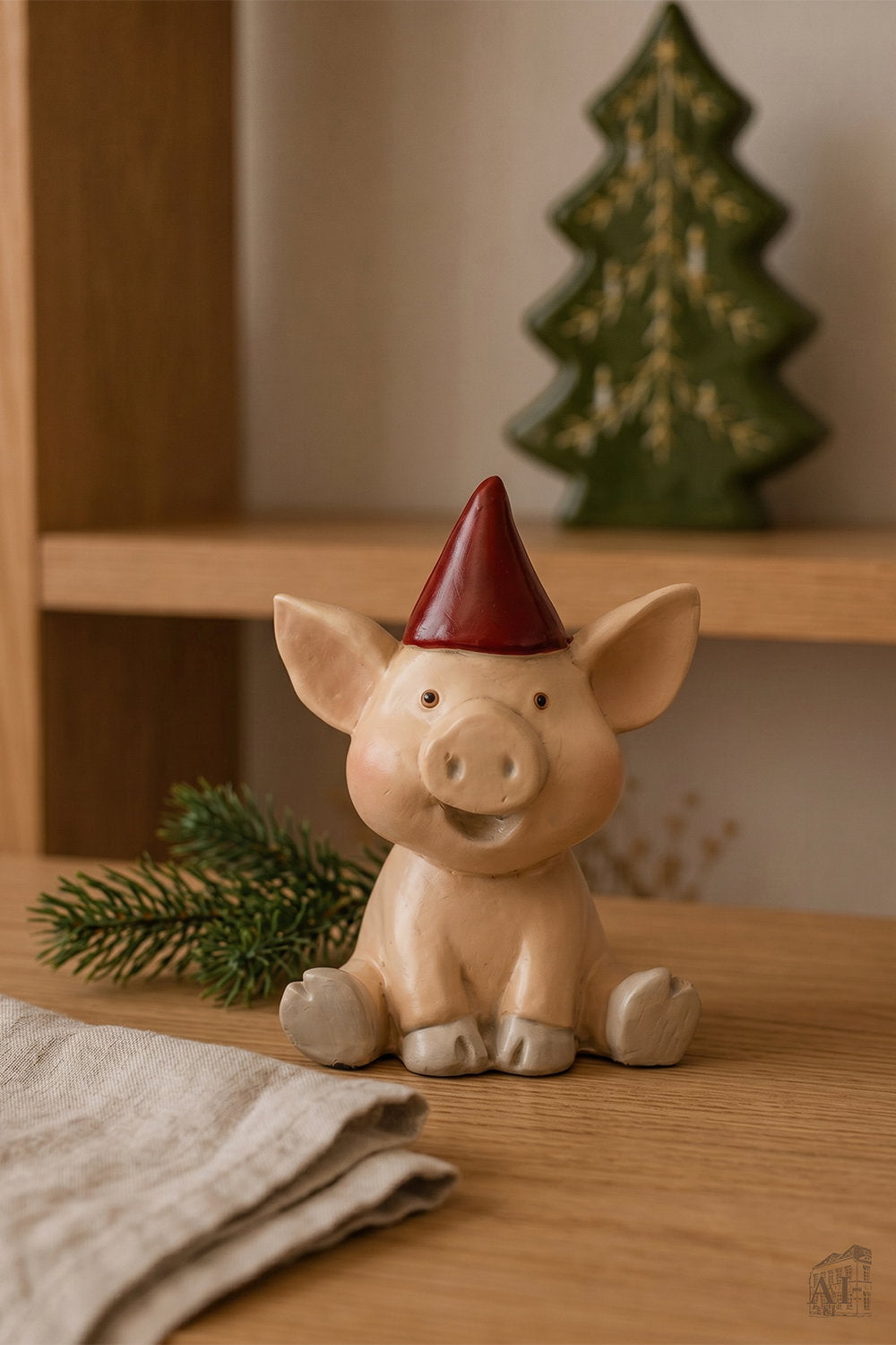 Det Gamle Apotek figurka zvířátko růžová polyresin 8 cm