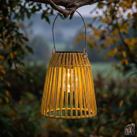 Det Gamle Apotek Solar lantern solární lucerna 18 cm žlutá