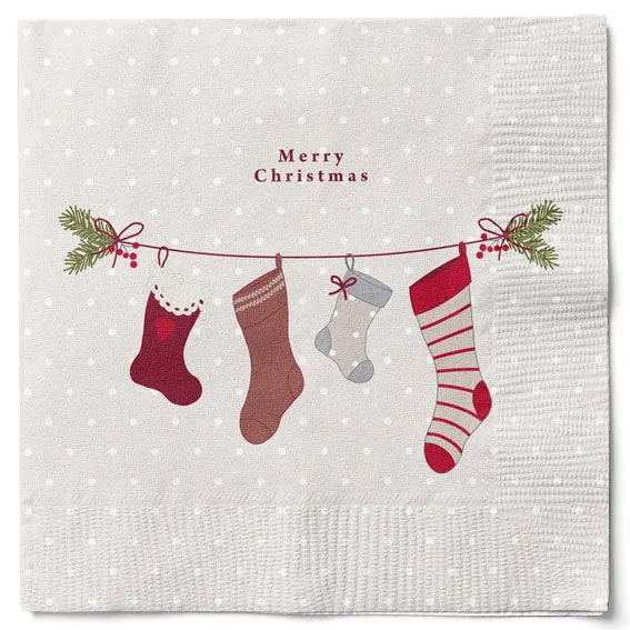Det Gamle Apotek Napkins papírové ubrousky 33 cm bílé 20 ks
