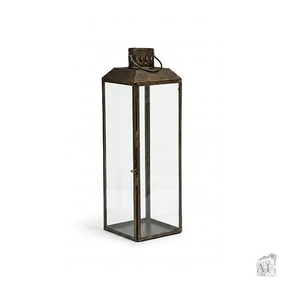 Det Gamle Apotek Lantern kovová lucerna 30 cm hnědá