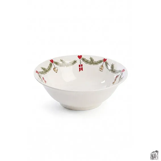 Det Gamle Apotek Classic Christmas Bowl miska bílá