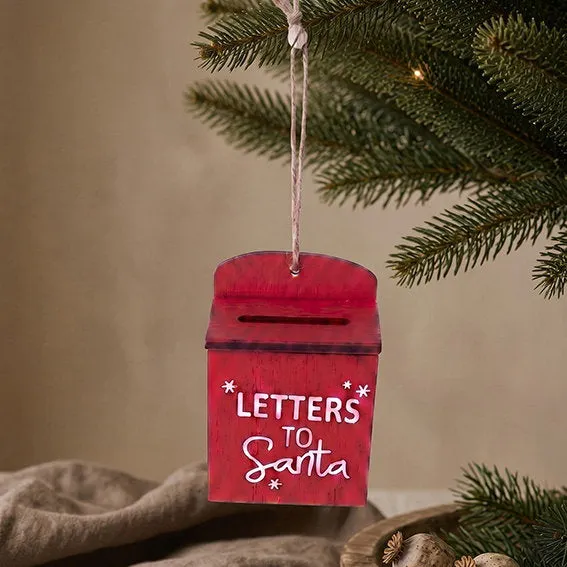 Det Gamle Apotek Ornament dřevěný závěs červený 10 cm