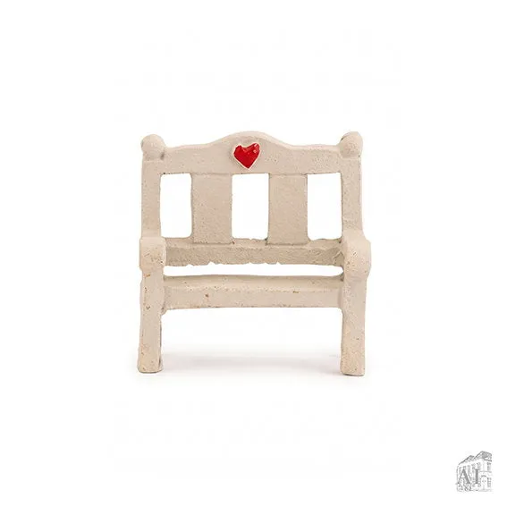 Det Gamle Apotek Bench lavička pro skřítky 4 cm šedá