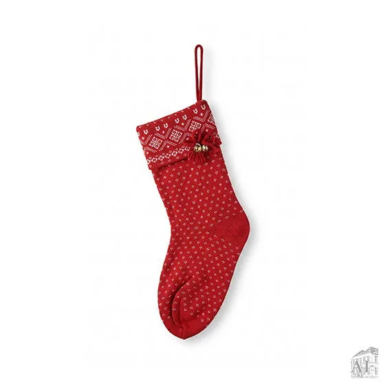 Det Gamle Apotek Christmas stocking punčocha červená 48 cm