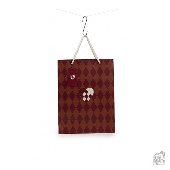 Det Gamle Apotek Giftbag dárková taška 32 cm bordó