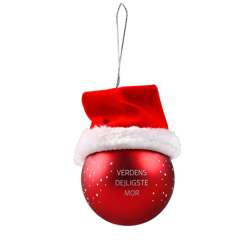 Det Gamle Apotek Ball skleněná baňka 8 cm červená