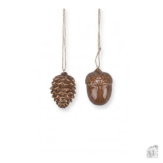 Det Gamle Apotek Pinecone keramická šiška hnědá 8,5 cm