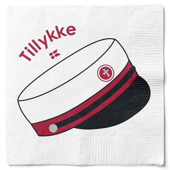 Det Gamle Apotek Napkins papírové ubrousky červené 20 ks