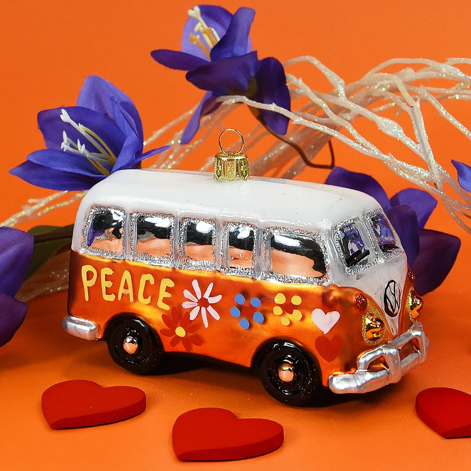 Vitbis VW T1 skleněná baňka 6 cm oranžová
