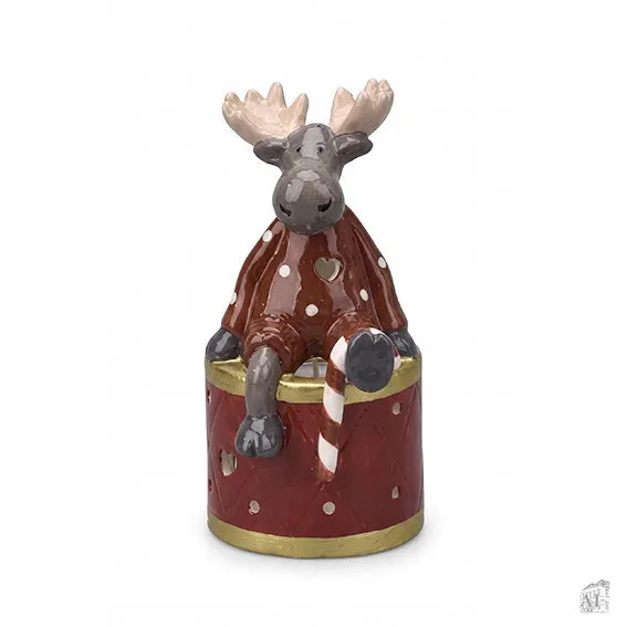Det Gamle Apotek figurka sob červená keramika 15 cm