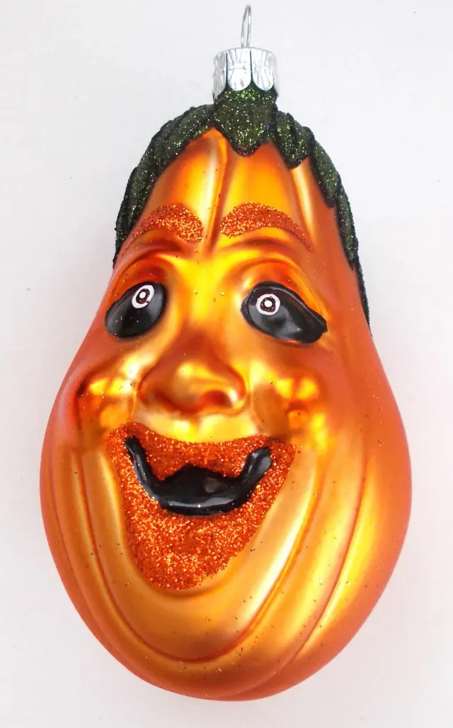 Vánoční ozdoby Halloween oranžová matná forma