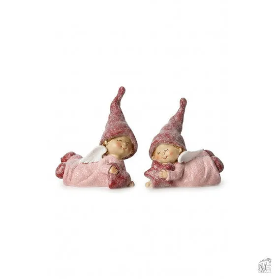 Det Gamle Apotek Angel anděl 10 cm růžový polyresin