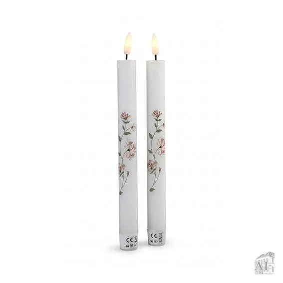 Det Gamle Apotek LED svíčka vosková bílá 24 cm