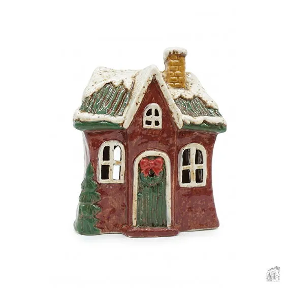 Det Gamle Apotek House keramický domeček červený 16 cm