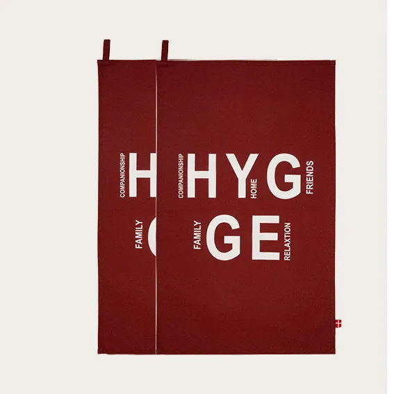 Det Gamle Apotek Hygge utěrka červená bavlna