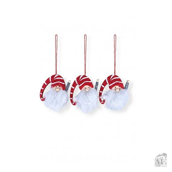 Det Gamle Apotek Santa Claus filcový závěs červený