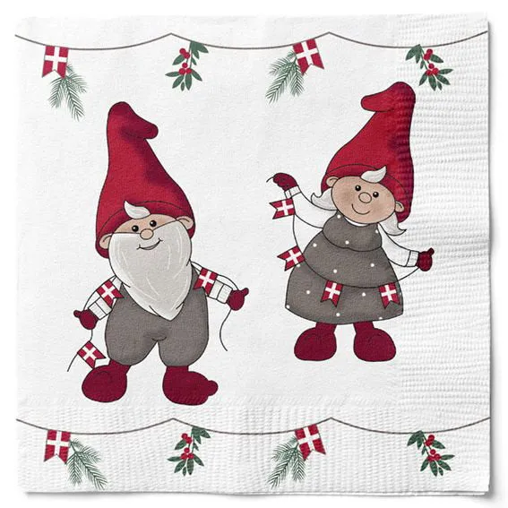 Det Gamle Apotek Napkins ubrousky 33 cm bílé 20 ks