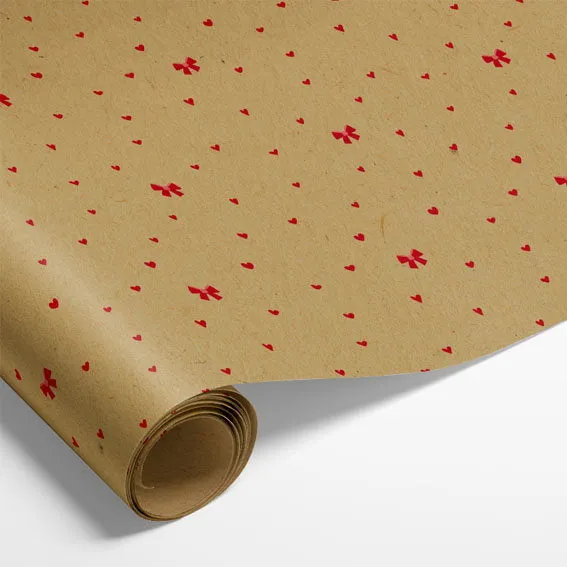 Det Gamle Apotek Giftpaper balicí papír béžový mašle 5 m