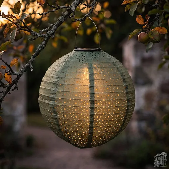 Det Gamle Apotek Solar lucerna zelená plastová