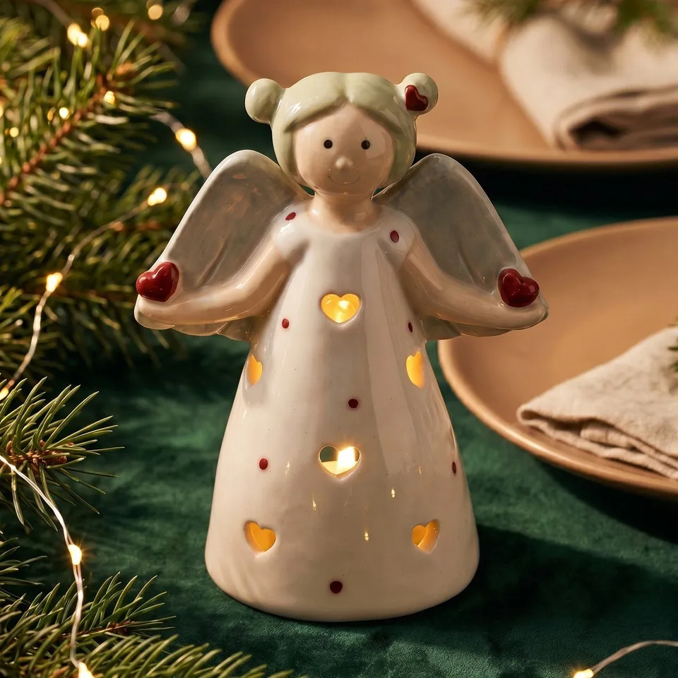 Det Gamle Apotek Angel anděl 12 cm bílý keramika