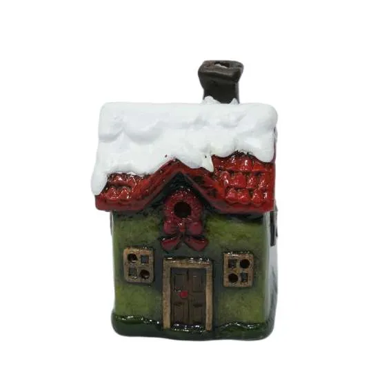 Det Gamle Apotek House with LED keramický domeček zelený