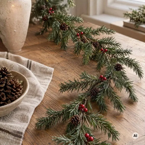 Det Gamle Apotek Garland girlanda zelená 100 cm PE