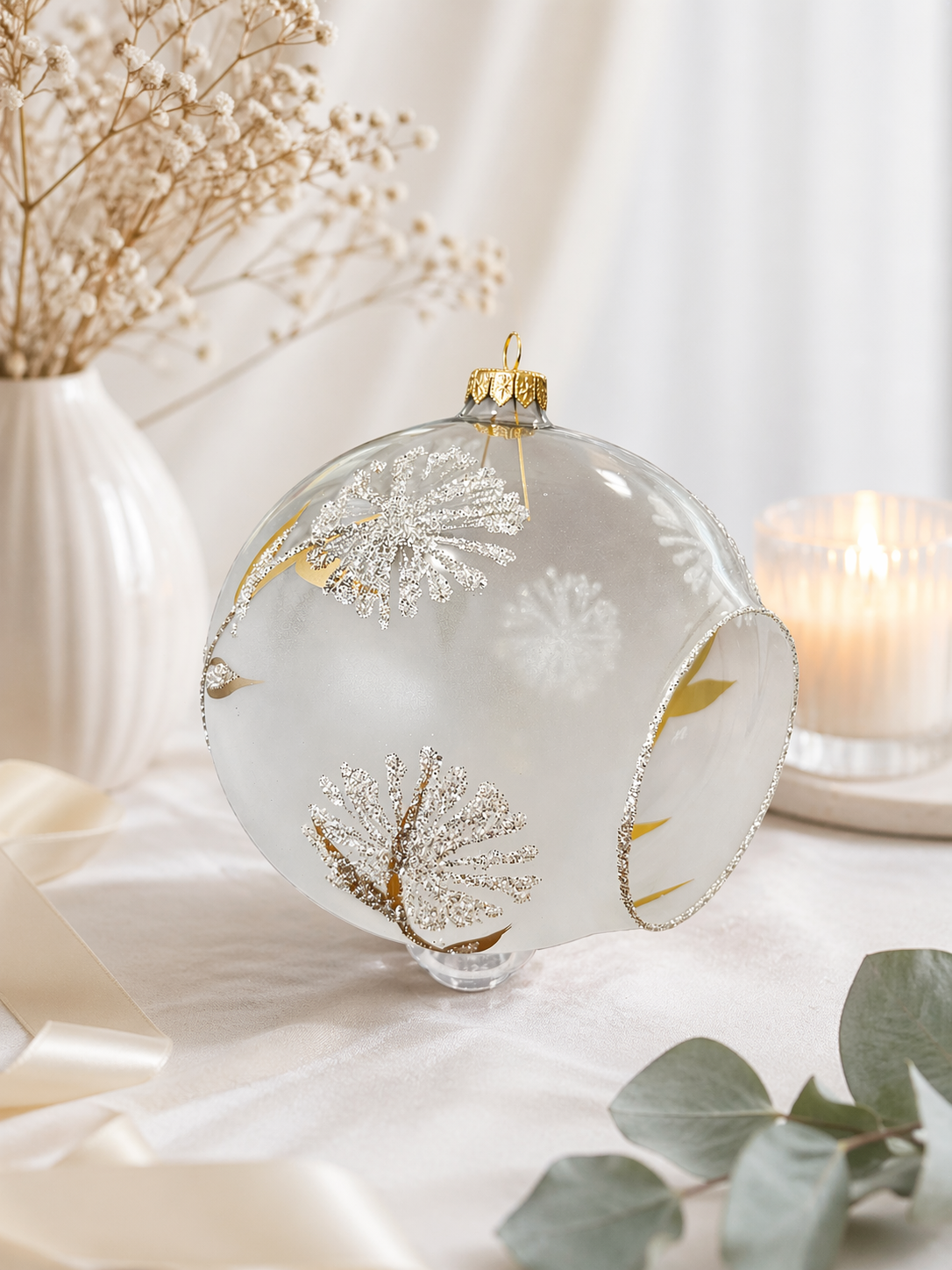 Vitbis Pampeliška skleněný lampion 15 cm na svíčku