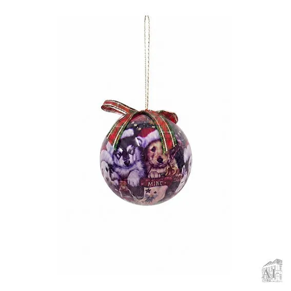 Det Gamle Apotek Multicolored baňka se psy 7,5 cm