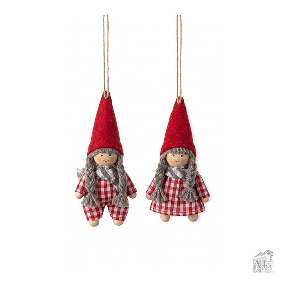 Det Gamle Apotek Gnome vánoční skřítci červení pár