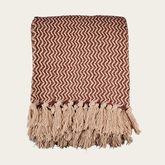 Det Gamle Apotek Blanket deka 130x180 bavlněná rezavá