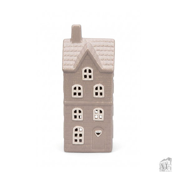 Det Gamle Apotek Candle holder svícen 20 cm šedý keramika
