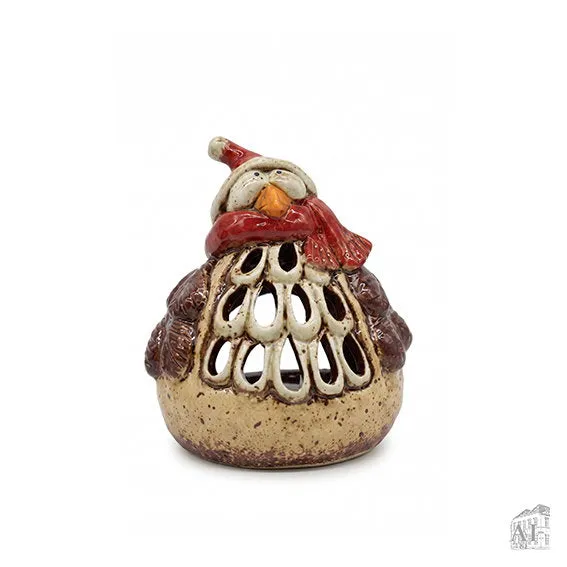 Det Gamle Apotek Candle holder svícen červený 14 cm