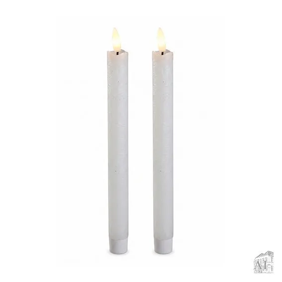 Det Gamle Apotek LED svíčky voskové bílé 22,5 cm 2ks