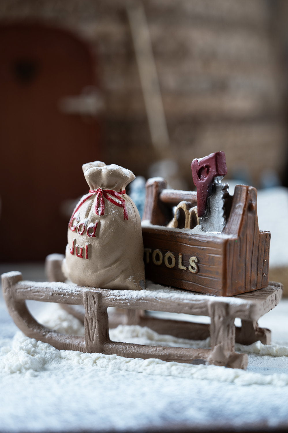 Det Gamle Apotek Toolbox for gnomes miniatura bedýnka 4 cm