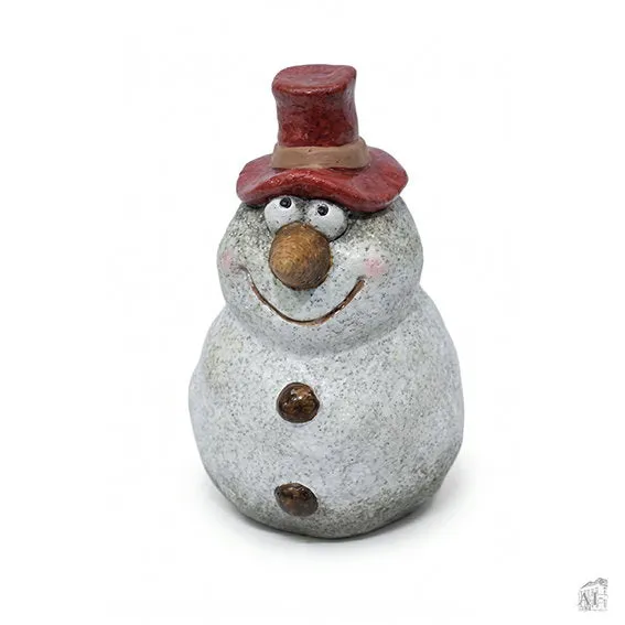 Det Gamle Apotek Snowman keramická figurka 14 cm bílá