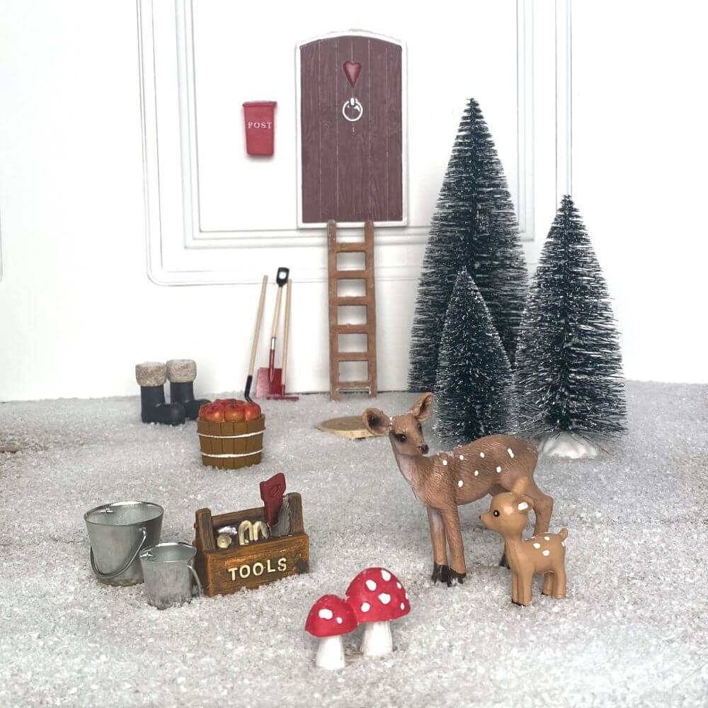 Det Gamle Apotek Toolbox for gnomes miniatura bedýnka 4 cm