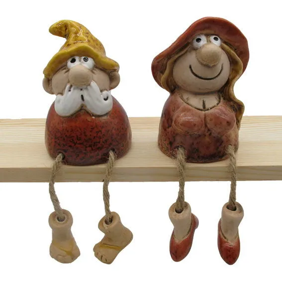 Det Gamle Apotek Figures kameninová figurka 8 cm oranžová
