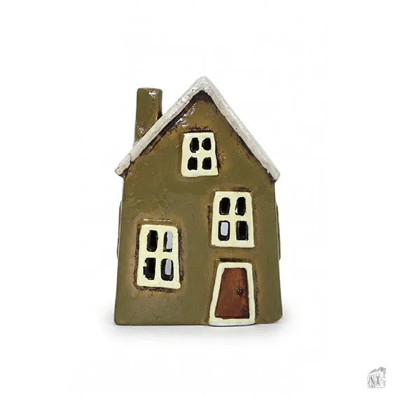 Det Gamle Apotek House svícen domeček zelený 16 cm