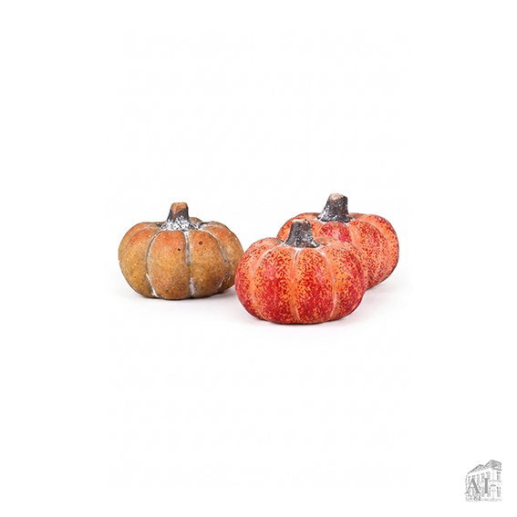 Det Gamle Apotek Pumpkin keramická dýně oranžová 4 cm
