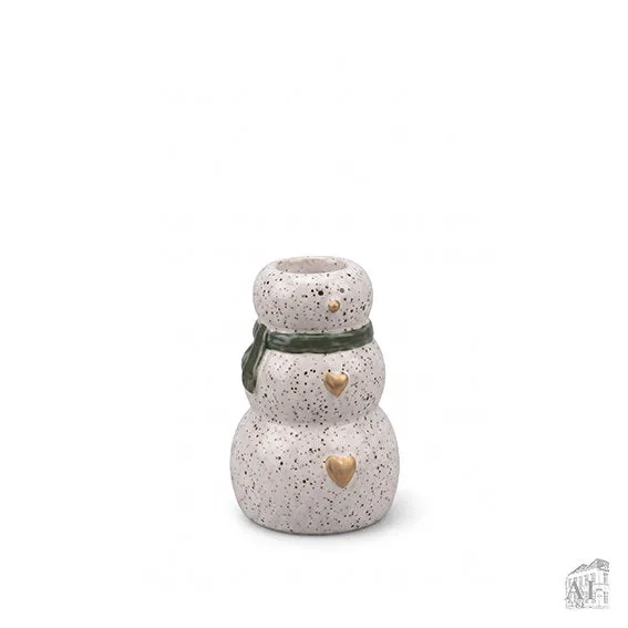 Det Gamle Apotek Candle holder svícen kameninový bílý 8 cm