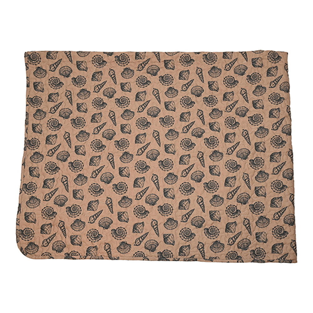 Det Gamle Apotek Quilted blanket prošívaný pléd hnědý 150 cm